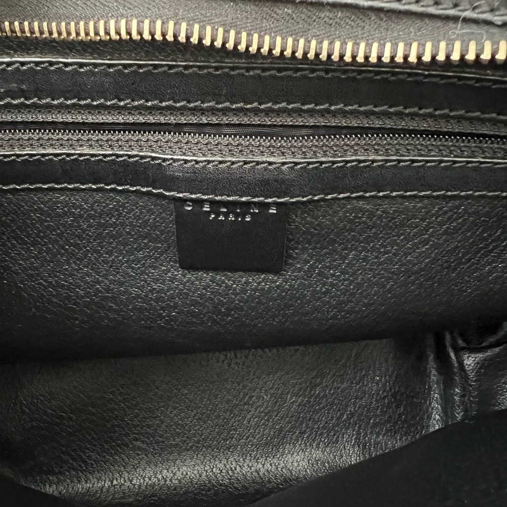 Celine Elegant Black and Brown Tote with Macadam print, leather trim & gold logo - Picture 10 of 13